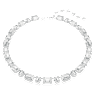 Colar Millenia, Lapidação octogonal, Branco, Lacado a ródio - Swarovski, 5705757