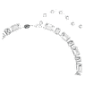Millenia Tennis necklace, Octagon cut, White, Rhodium plated - Swarovski, 5705757
