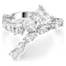 Prsten Matrix, Různé výbrusy, Bílá, Pokoveno rhodiem - Swarovski, 5705759