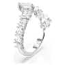 Anello Matrix, Taglio misto, Bianco, Placcato rodio - Swarovski, 5705761