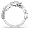 Anello Matrix, Taglio misto, Bianco, Placcato rodio - Swarovski, 5705761