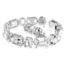 Millenia Tennis bracelet, Octagon cut, White, Rhodium plated - Swarovski, 5705770