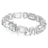 Bracciale Tennis Millenia, Taglio ottagonale, Bianco, Placcato rodio - Swarovski, 5705770