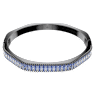 Matrix bangle, Baguette cut, Octagon shape, Blue, Ruthenium plated - Swarovski, 5705776