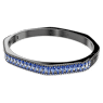 Matrix bangle, Baguette cut, Octagon shape, Blue, Ruthenium plated - Swarovski, 5705776