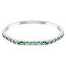 Matrix bangle, Baguette cut, Octagon shape, Green, Rhodium plated - Swarovski, 5705785