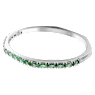 Matrix bangle, Baguette cut, Octagon shape, Green, Rhodium plated - Swarovski, 5705785