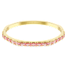 Matrix bangle, Baguette cut, Octagon shape, Pink, Gold-tone plated - Swarovski, 5705791