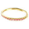 Matrix bangle, Baguette cut, Octagon shape, Pink, Gold-tone plated - Swarovski, 5705791