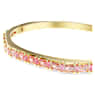 Matrix bangle, Baguette cut, Octagon shape, Pink, Gold-tone plated - Swarovski, 5705791