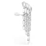 Millenia clip earrings, Octagon cut, Chandelier, White, Rhodium plated - Swarovski, 5705796