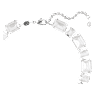 Millenia necklace, Mixed cuts, White, Rhodium plated - Swarovski, 5705799