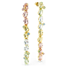 Pendientes Gema, Diseño asimétrico, Tallas mixtas, Largos, Multicolores, Baño tono oro - Swarovski, 5705809
