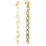 Pendientes Gema, Diseño asimétrico, Tallas mixtas, Largos, Multicolores, Baño tono oro - Swarovski, 5705809