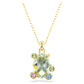 Gema pendant, Mixed cuts, Multicolored, Gold-tone plated - Swarovski, 5705816