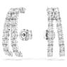 Matrix ear cuffs, Round cut, White, Rhodium plated - Swarovski, 5705835