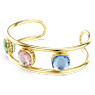 Chroma cuff, Cushion cut, Multicolored, Gold-tone plated - Swarovski, 5705836