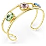 Chroma cuff, Cushion cut, Multicolored, Gold-tone plated - Swarovski, 5705836