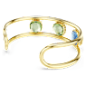 Chroma cuff, Cushion cut, Multicolored, Gold-tone plated - Swarovski, 5705836