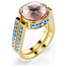 Anello Chroma, Taglio Cushion, Multicolore, Placcato color oro - Swarovski, 5706306