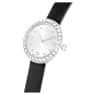 Matrix Tennis watch, Swiss Made, Leather strap, Black, Stainless Steel - Swarovski, 5706663