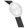 Matrix Tennis watch, Swiss Made, Leather strap, Black, Stainless Steel - Swarovski, 5706663
