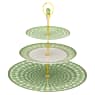 Bandeja de varios pisos Signum, Porcelana, Grande, Verde - Swarovski, 5706881