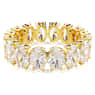 Matrix ring, Oval cut, White, Gold-tone plated - Swarovski, 5707188