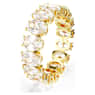 Matrix ring, Oval cut, White, Gold-tone plated - Swarovski, 5707188