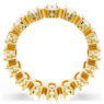 Matrix ring, Oval cut, White, Gold-tone plated - Swarovski, 5707188