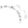 Matrix Tennis bracelet, Baguette cut, White, Rhodium plated - Swarovski, 5707200