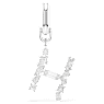 Symbolica charm, H, White, Rhodium plated - Swarovski, 5707224