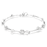 Pulsera Tennis Constella, Crystal Pearl, Tallas redondas, Blanca, Baño de rodio - Swarovski, 5707511