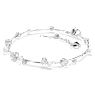 Constella Tennis bracelet, Crystal pearl, Round cuts, White, Rhodium plated - Swarovski, 5707511