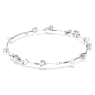 Constella Tennis bracelet, Crystal pearl, Round cuts, White, Rhodium plated - Swarovski, 5707511