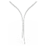 Collana a Y Matrix, Taglio Round, Bianco, Placcato rodio - Swarovski, 5707988