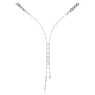 Matrix Y necklace, Round cut, White, Rhodium plated - Swarovski, 5707988