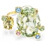 Gema open ring, Mixed cuts, Multicolored, Gold-tone plated - Swarovski, 5708028