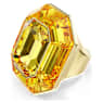 Lucent cocktail ring, Octagon shape, Yellow, Gold-tone plated - Swarovski, 5708782