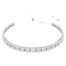 Girocollo Matrix, Taglio Round, Bianco, Placcato rodio - Swarovski, 5708936