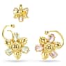 Idyllia Öronclip, Set (3), Asymmetrisk design, Blandade slipningar, Blomma, Flerfärgad, Guldfärgad plätering - Swarovski, 5709026