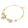 Collier Idyllia, Tailles variées, Fleur, Multicolore, Placage de ton or - Swarovski, 5709030
