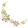 Idyllia necklace, Mixed cuts, Flower, Multicolored, Gold-tone plated - Swarovski, 5709030