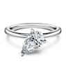 Galaxy ring, Set (2), Lab-grown diamonds 1.4 ct tw, Mixed shapes, 18K white gold - Swarovski, 5709162