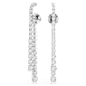 Matrix Oorhangers, Kleurverloop van Ronde slijpvormen, Wit, Rodium toplaag - Swarovski, 5709257