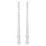 Pendants d'oreilles Matrix, Dégradé de tailles rondes, Blanches, Métal rhodié - Swarovski, 5709257
