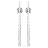 Matrix Oorhangers, Kleurverloop van Ronde slijpvormen, Wit, Rodium toplaag - Swarovski, 5709257