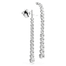Pendants d'oreilles Matrix, Dégradé de tailles rondes, Blanches, Métal rhodié - Swarovski, 5709257