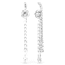 Matrix Oorhangers, Kleurverloop van Ronde slijpvormen, Wit, Rodium toplaag - Swarovski, 5709257