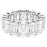 Matrix Vittore ring, Baguette cut, White, Rhodium plated - Swarovski, 5709275